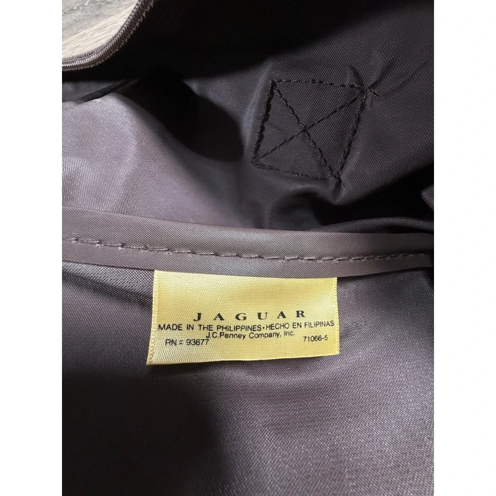 Jaguar JC Penney Vintage Brown Canvas Duffel Bag Carry On Travel Luggage Rare